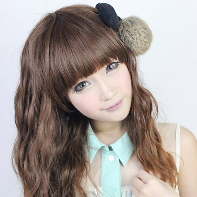  Lolita Wig Inspired by Zipper Curly Chocolate Mixed Color 60cm Casual 