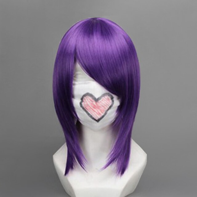  Cosplay Wigs Gintama Terakado Tsu Anime Cosplay Wigs 18 inch Heat Resistant Fiber Women's Halloween Wigs