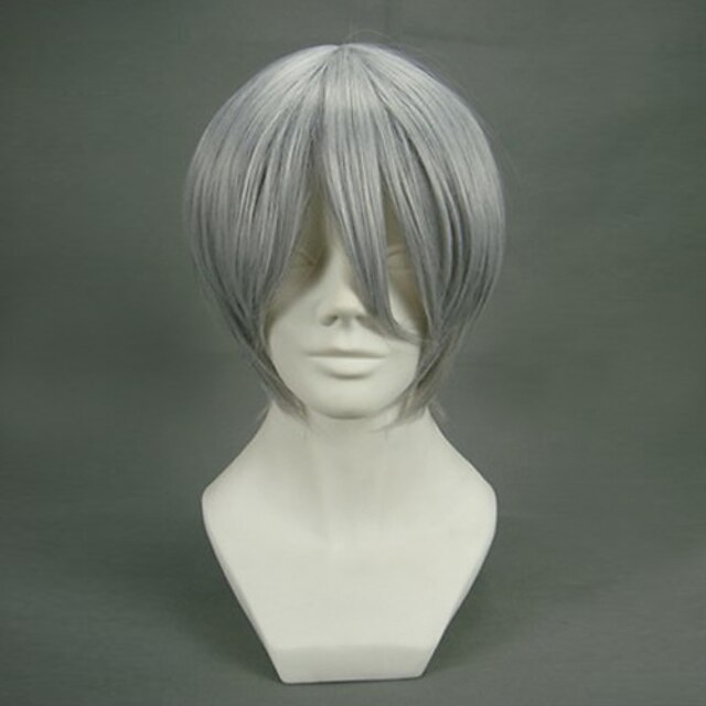  Vampire Knight Zero Men's 12 inch Heat Resistant Fiber Gray Anime Cosplay Wigs