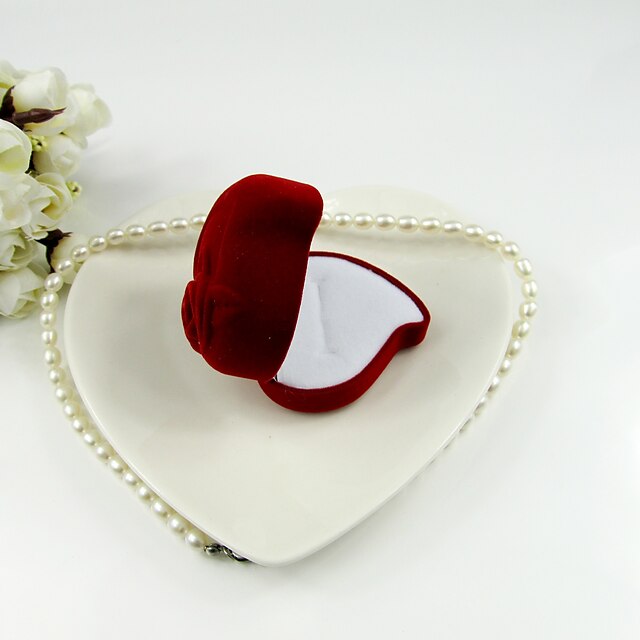 Heart Shaped Flannelette Women's Jewelry Box
