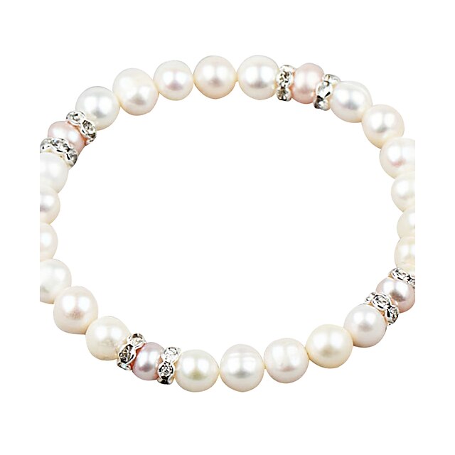  Weiß Kristall Perlen Charme Kette Klassisch Perlen Armband Schmuck Für Party Besondere Anlässe Geburtstag Geschenk Alltag Normal