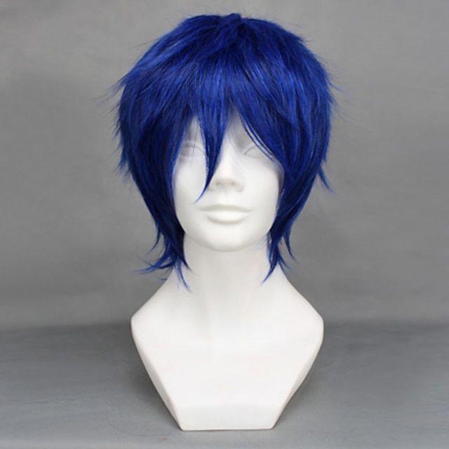  Vocaloid Kaito Cosplay Wigs Men's 12 inch Heat Resistant Fiber Anime Wig