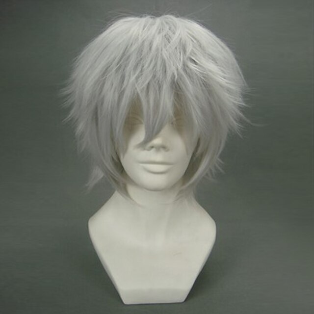  Hunter X Hunter Killua Zaoldyeck Cosplay-parykker Herre 12 tommers Varmeresistent Fiber Anime Wig / Parykker / Parykker