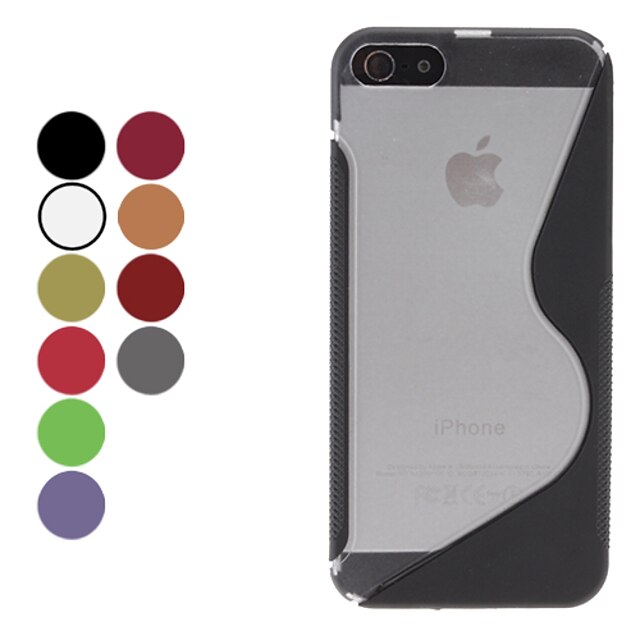 s form vanskelig sak for iPhone 5/5s (assorterte farger)
