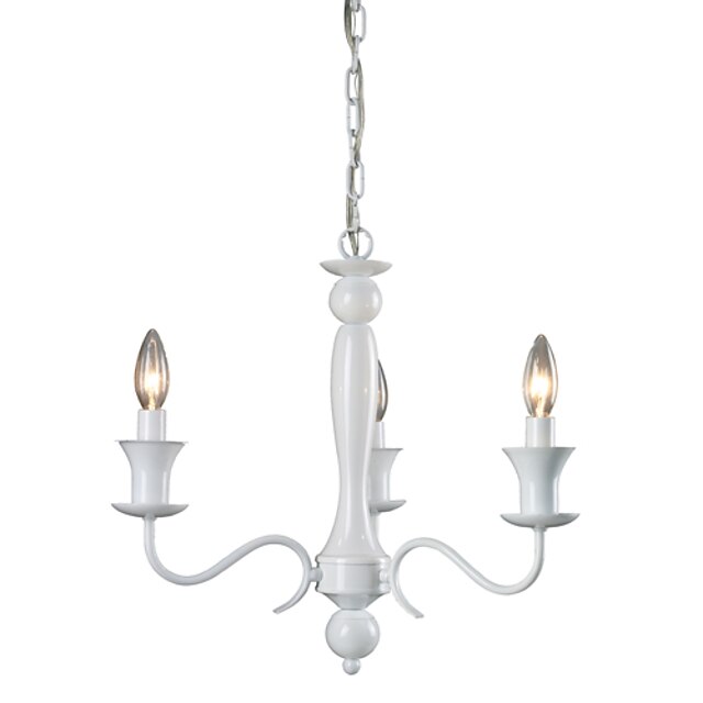  Max 60W Rustic/Lodge Candle Style Electroplated Chandeliers Living Room / Bedroom / Dining Room / Hallway / Garage