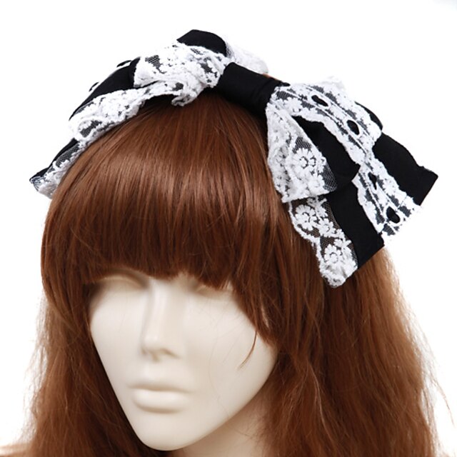  Princess Men's Classic Lolita Lolita Jewelry Head Jewelry Solid Colored Bowknot Cotton Lolita Accessories / Classic Lolita Dress