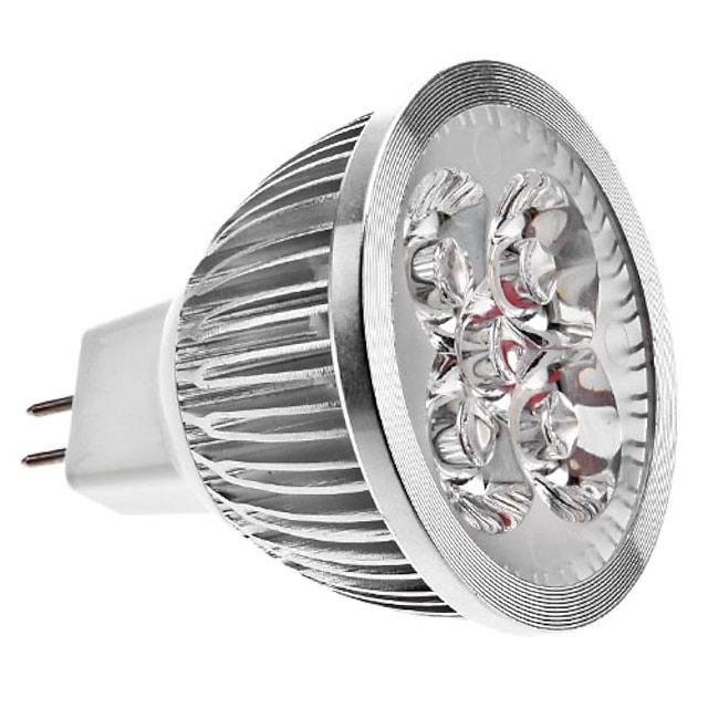  4 W LED-spotpærer 270 lm GU5.3(MR16) MR16 4 LED perler Høyeffekts-LED Varm hvit 12 V / CE / #