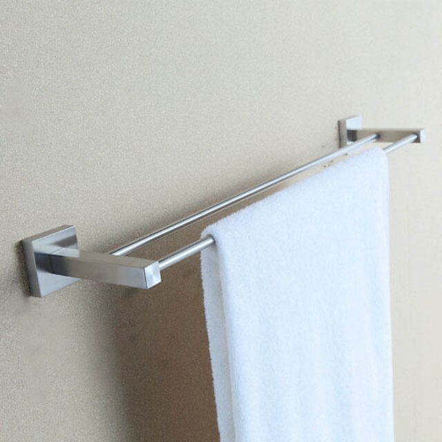  Towel Bar High Quality Contemporary Stainless Steel 1 pc - Hotel bath 2-tower bar
