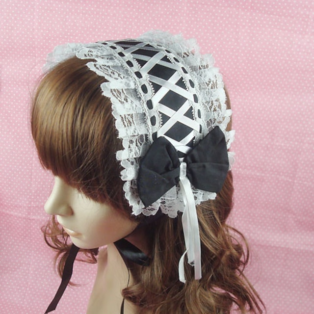  Kopfbedeckung Schmuck Einheitliche Farbe Mit Schleife Schleife Baumwolle Für Prinzessin Dienstmädchenuniform Cosplay Damen Modeschmuck Modeschmuck