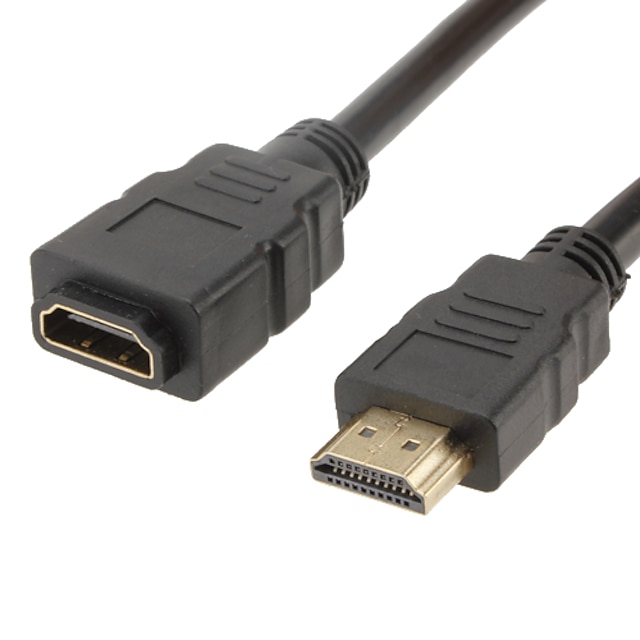  HDMI M / F kabel pro Samsung Sony inteligentní LED HDTV, Apple TV, PS3, XBOX360, Blu-ray (30 cm)
