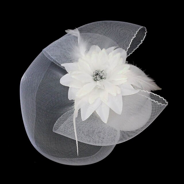  Pierre Précieuse & Cristal / Tulle / Dentelle Fascinators / Casque avec Cristal 1 Mariage / Occasion spéciale / Fête / Soirée Casque