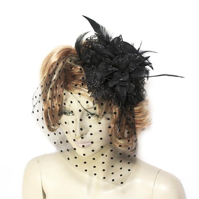  Women's Lace / Feather / Tulle / Flannelette Headpiece-Wedding / Special Occasion Fascinators