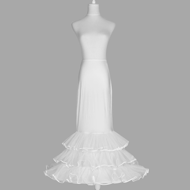 Nylon Mermaid and Trumpet Gown 3 Tier Floor-length Slip Style/ Wedding Petticoats