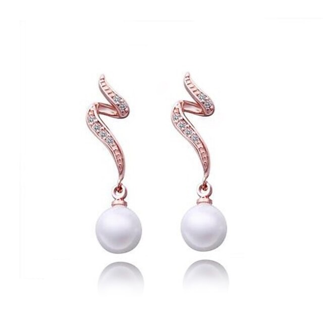  Rose Gold / Platinum Boucles d'oreilles plaqué perles irrégulières (plus de couleurs)