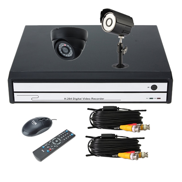  Sistema de Vigilância DIY com 2 câmeras para Home & Office