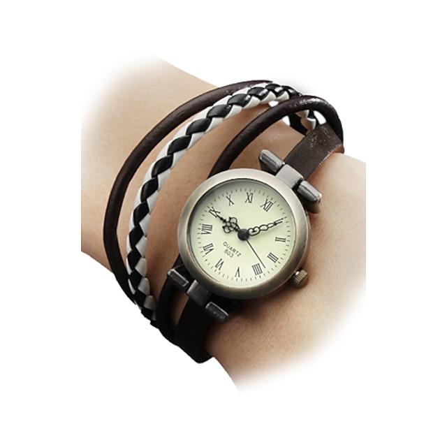  Mujer Reloj Pulsera Reloj de Pulsera Japonés Cuarzo Cuero Auténtico Múltiples Colores Reloj Casual damas Bohemio Moda - Negro Marrón Un año Vida de la Batería / SSUO SR626SW