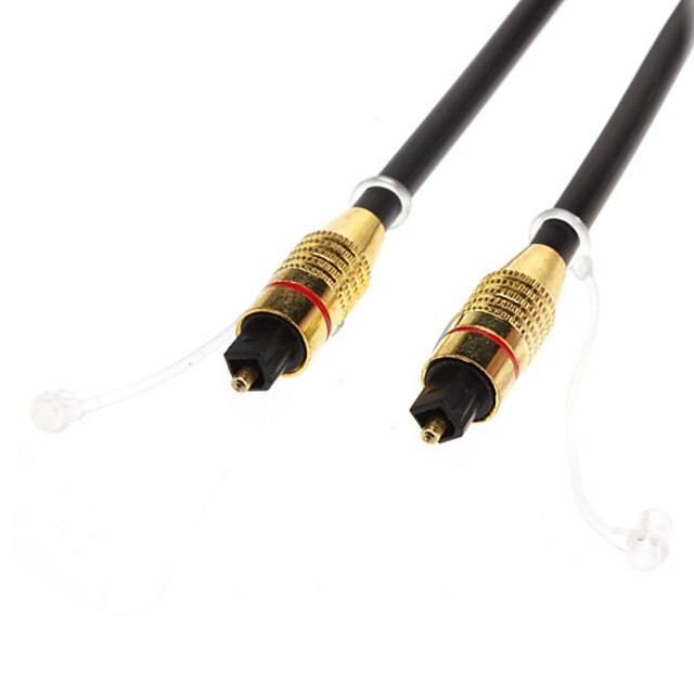  toslink toslink-optický digitální kabel pozlátkem (černá, od6mm, 1,5 m)