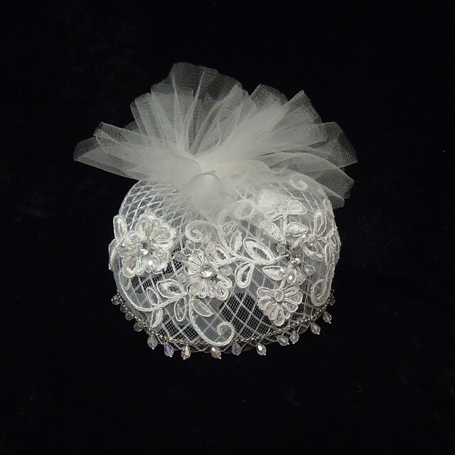  Strass / Net fascinators met 1 Speciale gelegenheden  Helm