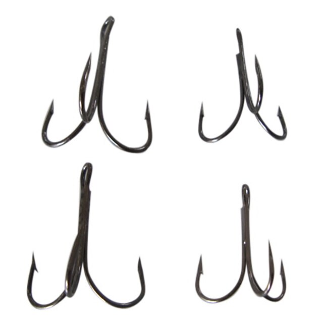  5/0-6/0 *20 pcs Treble Hook Fishing Hooks Thin Hang-Nail / Curved Point / Cutting Blade General Fishing Carbon Steel Easy to Use