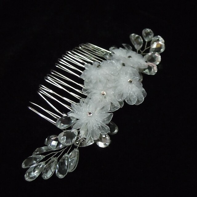  Alloy With Crystal / Silk Flower Women's Hair Combs