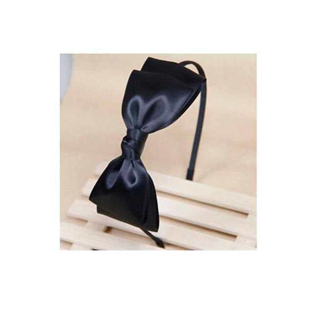  Women's Layered Black Ribbon Bow Hair Band