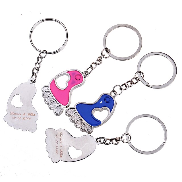 Personalized Key Ring - Feet (Set of 6 Pairs)