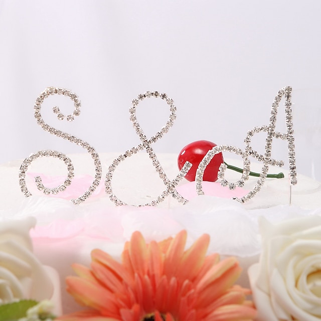  Cake Topper Garden Theme Classic Theme Classic Couple Monogram Wedding Anniversary Birthday Bridal Shower Quinceañera & Sweet Sixteen With