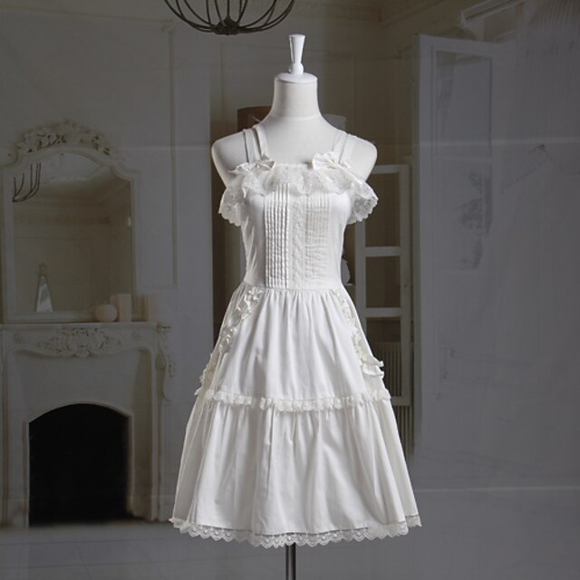  Sweet Lolita Dress Solid Colored Short Length Cotton Lolita Accessories