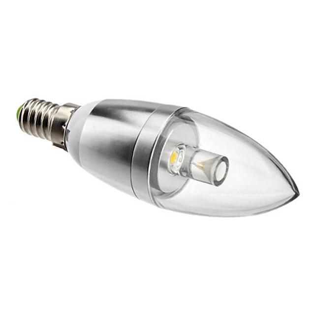  Dimmable E14 1W 90LM 3000-3500K luz blanca cálida LED vela bombilla (220V)