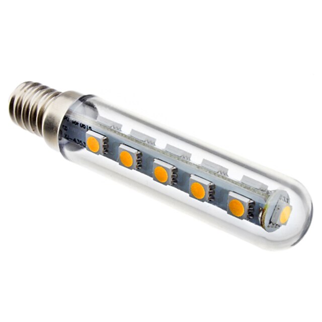  1 buc 3 W Becuri LED Corn 120 lm E14 T 16 LED-uri de margele SMD 5050 Decorativ Alb Cald 220-240 V / # / RoHs