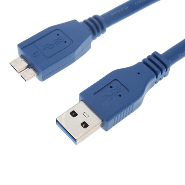 USB 3.0 AM MINI 10P Muž kulatý kabel (1 m, Modrá)