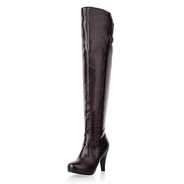  Chic Leatherette Stiletto Heel Over The Knee Boots With Zipper Party / Evening Shoes (More Colors)