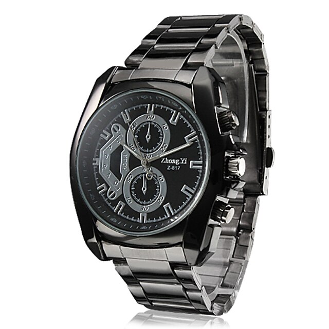  Men's Wrist Watch Hot Sale Alloy Band Charm / Dress Watch Black