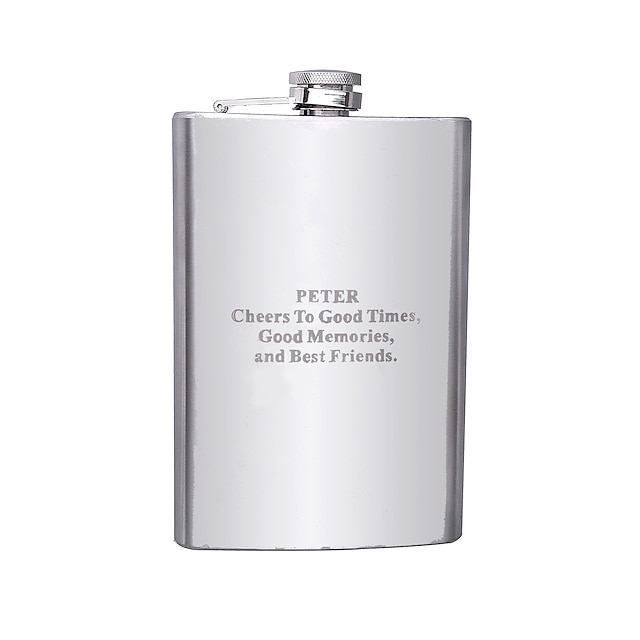  Stainless Steel Hip Flasks Groom / Groomsman Wedding / Anniversary / Birthday