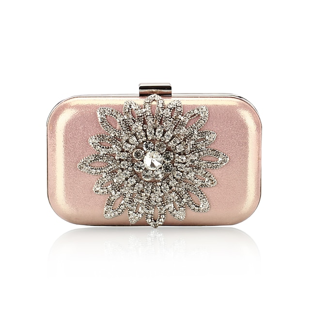  Satin With Austria Rhinestones Flowers Evening Handbags/ Clutches More Colors Available 