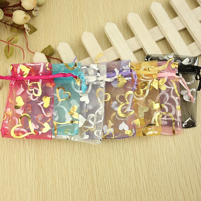  Organza Favor Holder with Ribbons / Pattern Favor Bags - 12