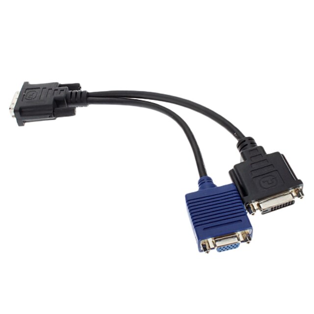  DB-25 +5 до VGA, DVI м / ж кабель (0,1 м)