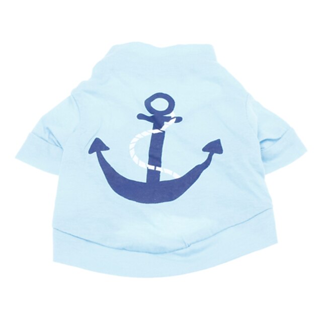  Hund T-shirt Seefahrer Urlaub Modisch Hundekleidung Atmungsaktiv Blau Kostüm Baumwolle XS S M L