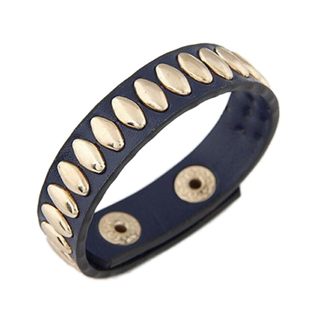  Eruner®Candy Color Leather Rivet Pattern Bracelet(Assorted Colors)