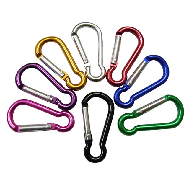  Carabiners 4mm Aluminum Metal Camping / Hiking Climbing Outdoor 0.4 cm 1 pcs Black Red Blue Green Silver