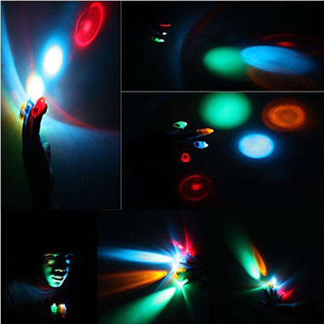  1 PCS Colorful LED Laser Finger Light (Color Random)