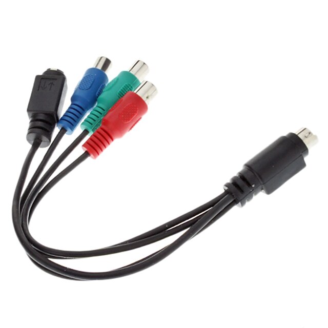  s-video hane till 3RCA + s-video hona kabel (3m)