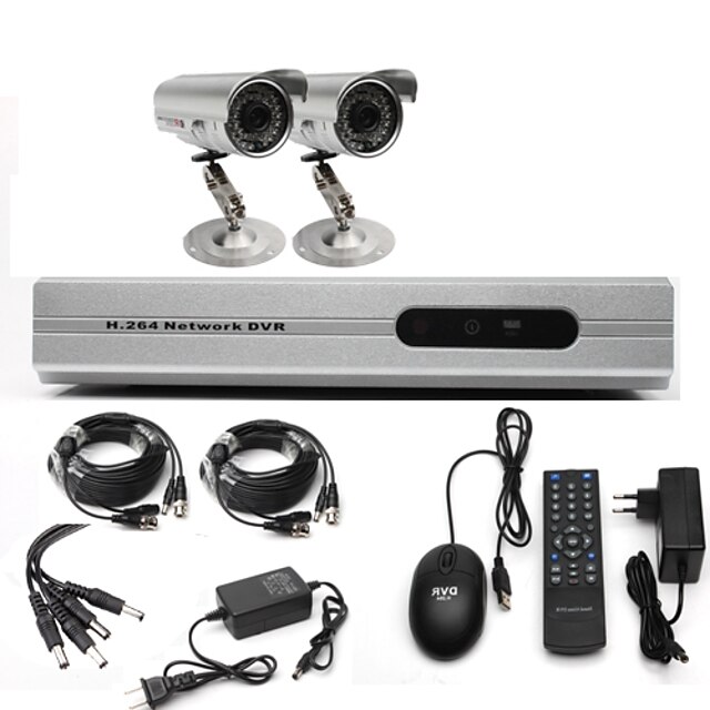  Anko-CCTV System with 2 Outdoor Cameras for Home & Office(For DIY)