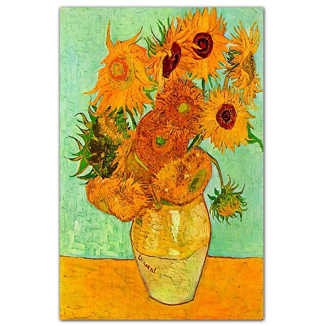  Solrosor, 1889 av Vincent Van Gogh berömda konsttryck