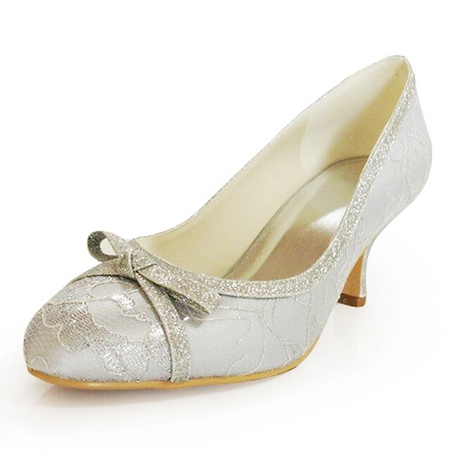  Lace Upper High Heels Peep-toes With Bowknot Wedding Bridal Shoes More Colors Available