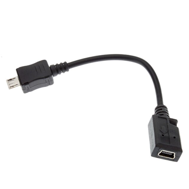  Micro USB Male to Mini USB Female Adapter Cable 0.1M