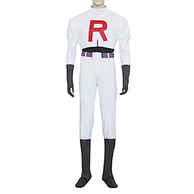  Inspired by Pocket Little Monster Team Rocket James Video Game Cosplay Costumes Cosplay Suits Solid Colored Long Sleeve Top Pants Gloves Costumes / Underwear / Belt / Shoe Cover / Underwear / Belt