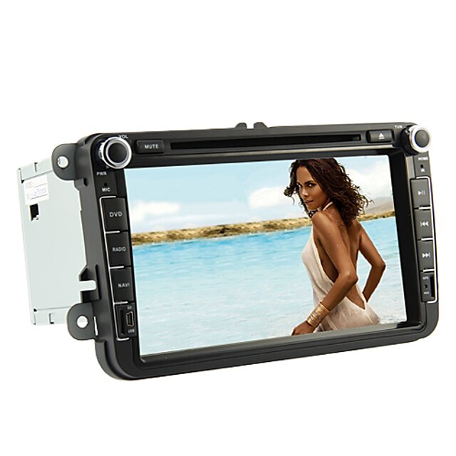  8-inch 2 Din TFT Screen In-Dash Car DVD Player For Volkswagen With Bluetooth,Navigation-Ready GPS,iPod-Input,RDS,Canbus,TV
