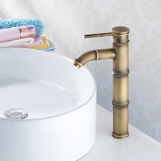  Bathroom Sink Faucet - Standard Antique Brass Vessel One Hole / Single Handle One HoleBath Taps
