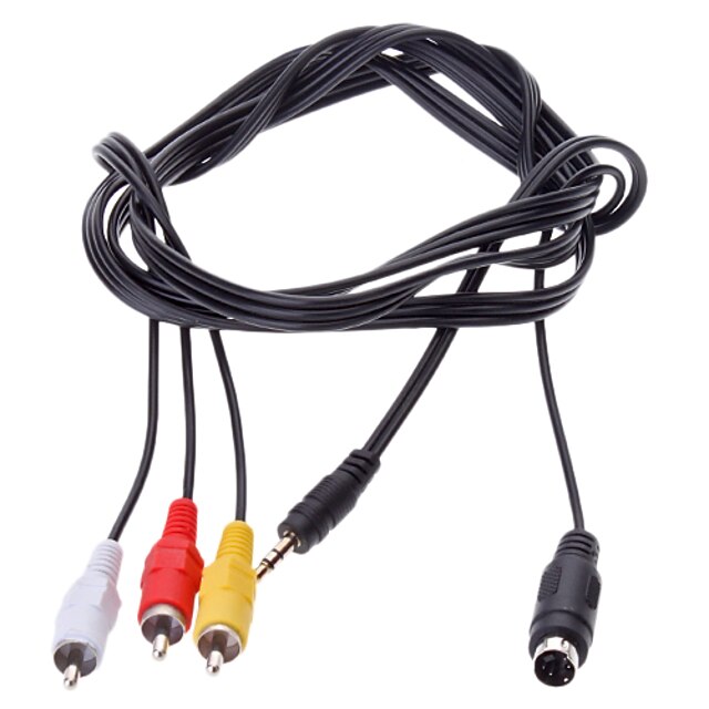  4pin USB audio 3rca/dc3.5mm m / m kabel (1,8 m)